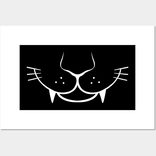 Sarcastic Cat Face Wall Art by Episodic Drawing